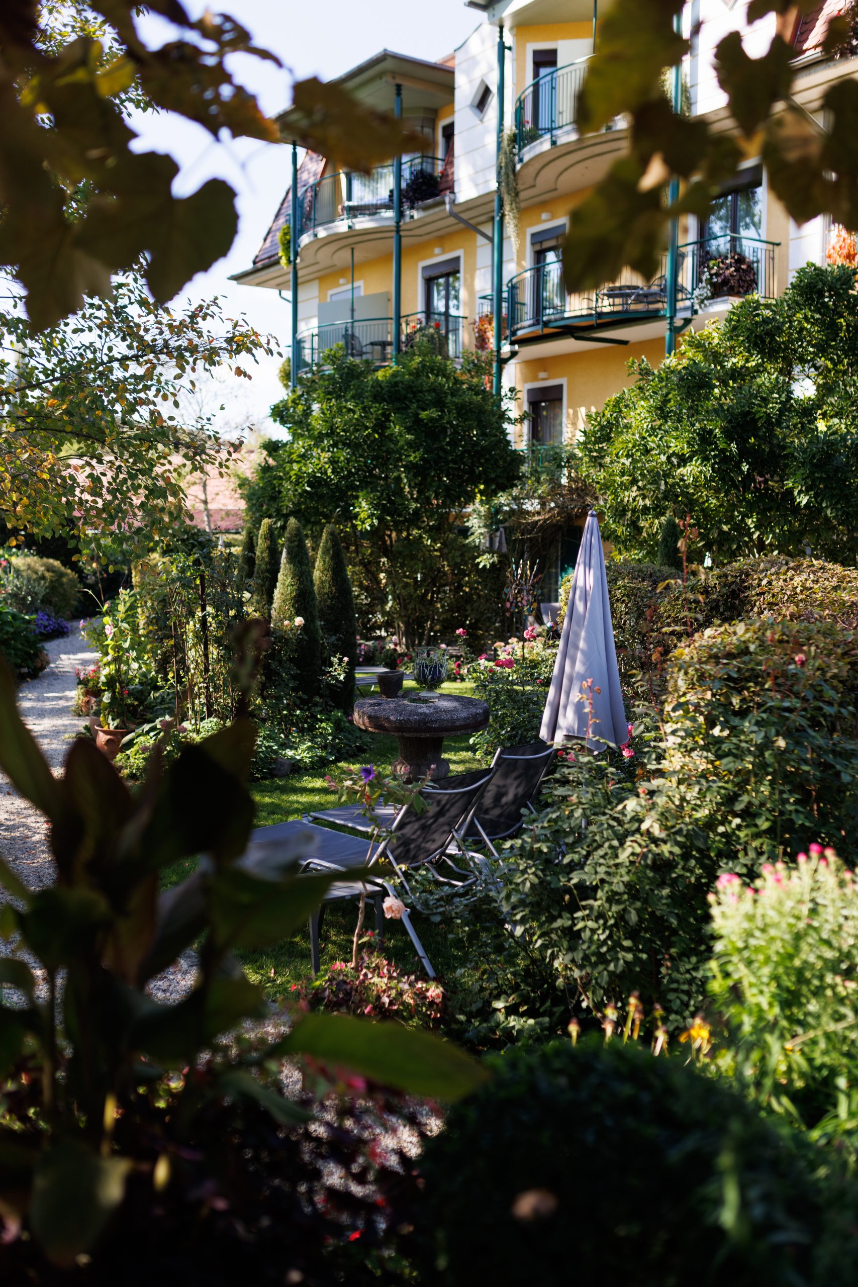 Unser gemütlicher Garten im Hotel Restaurant Weinlandhof Gamlitz, Südsteiermark