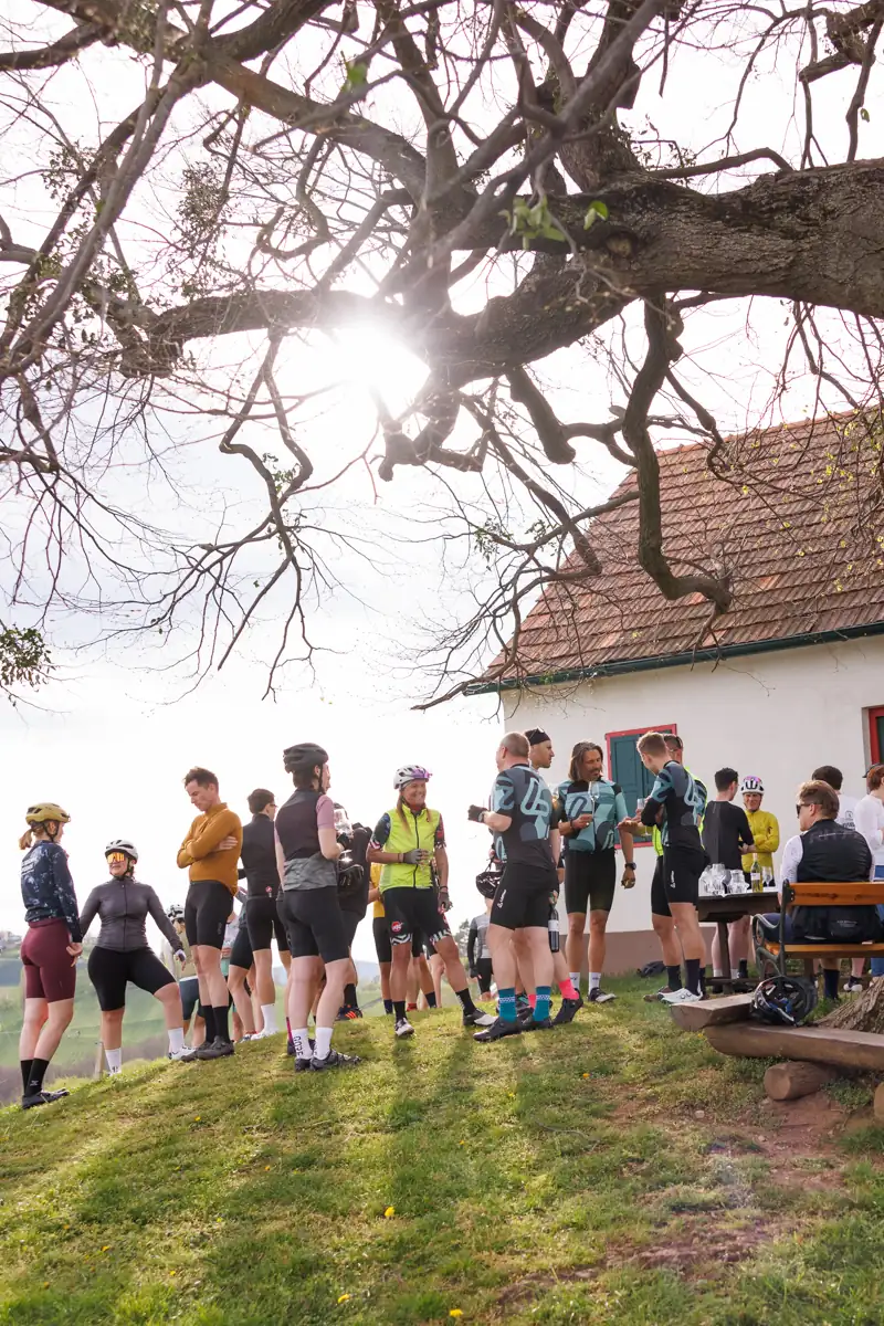 Woamfoahn 2024 - Rennradfahrer auf einem Hügel