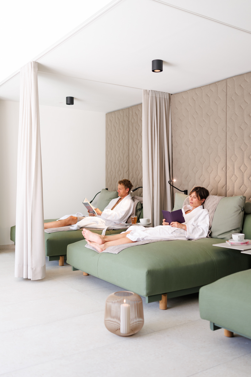 Der neue Wellnessbereich im Saunahaus im Hotel Weinlandhof Gamlitz in der Südsteiermark lädt zum Entspannen ein.